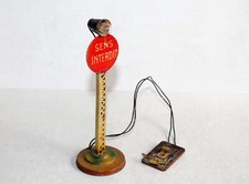 RARE FORBIDDEN DIRECTION PANEL + LIGHT SIGNAL AUTO ALARM ELECTRIFIED TRAIN O