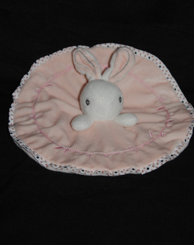Doudou plat lapin rose - 🍀doudou,