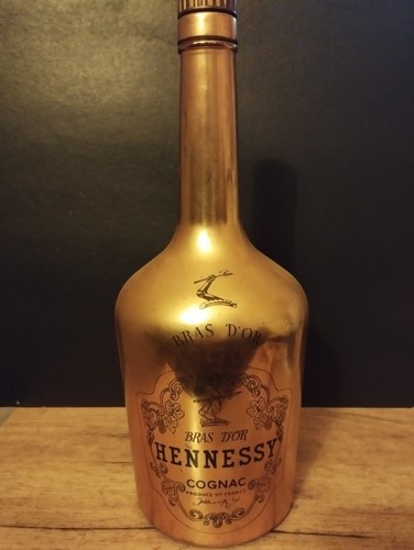 Bouteille cognac bras or - bouteille,
