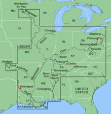 GARMIN FOR HANDHELD GPS MAP BLUECHART G2 MARINE CHART WESTERN RIVERS MISSISSIPPI