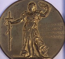 MÉDAILLE EN BRONZE ESCRIME