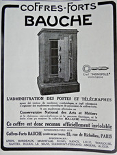 PRESS ADVERTISEMENT 1925 SAFES LEFT REFRACTORY ARMORED - MONOPOLY KEY