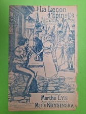 07/ PARTITION PAROLE & CHANSON - La leçon d'Epinette - 1922