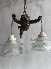 ancien lustre ange putto à