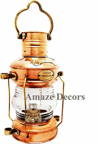 Lampe pétrole ancre laiton - pétrole,