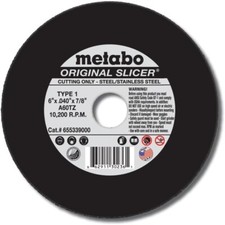 (100) Metabo 55.339 55339 6" Slicer Cut-off Wheels-Box of 100