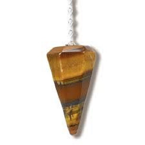 Tiger eye dowsing pendulum - tiger,