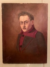 tableau ancien 1925 homme sur