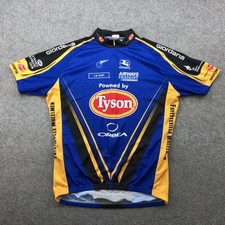Fayetteville Wheelmen Cycling Jersey Shirt Mens Larg USA Tyson Orbea Bike Racing