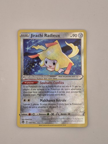 Carte pokemon jirachi - jirachi, radieux