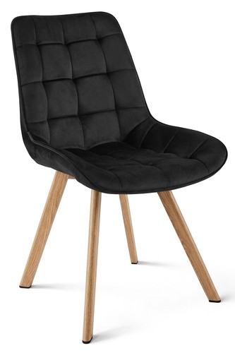 Fauteuil soria velours - fauteuil, noir