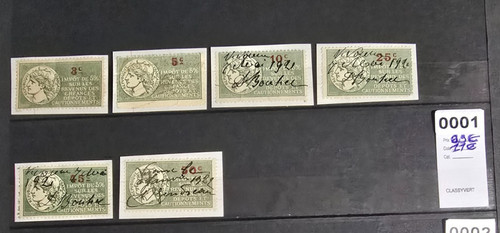 0001 lot timbres fiscaux - 0001.,