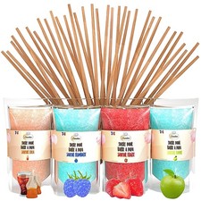 ® Sucre Barbe à Papa pour Machine 4x320 gr – Lot de 4 Goûts Fraise/Cola/Framb...