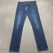 Levis 511 Jeans Adult 34x34 Blue Denim Red Tab Medium Wash Straight Trousers Men