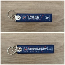 Porte Clé Brodé Avion Flamme