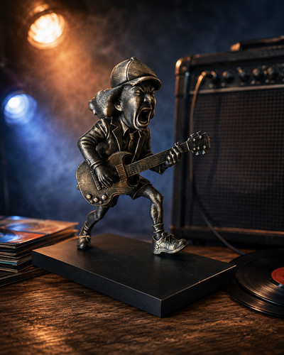 Statue guitariste angus young - angus,