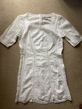All Saints Embroidered Lace Myrine  Mini  Dress  Off-White Size 12 Cotton