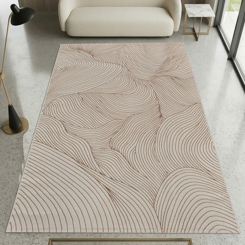 Tapis crème motif structuré