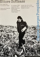 ORIGINAL POSTER - ETTORE SOTTSASS - CENTRE POMPIDOU - CCI - OBJECT - 1976