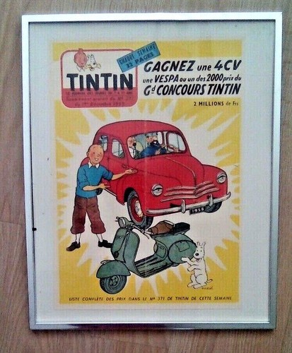 Cadre affiche tintin - tintin, x
