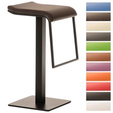 Tabouret de bar Lameng B78 en similicuir Piètement et repose-pieds Métal Noir