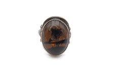 Vintage Hoffman Sterling Silver 925 Mopho Butterfly  Ring Size 4 Beach Palm Tree