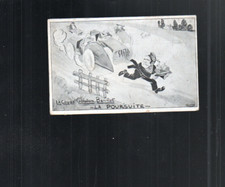 Old postcard racing car circuit gordon bennett humor automobile pursuit