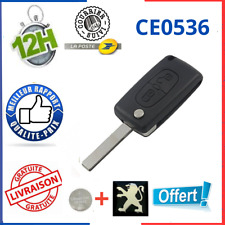 Coque Clé Plip Peugeot pour 107 207 307 308 407 2 bouton CE0536 Avec Rainure