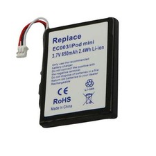 Avizar Batterie Li-ion 650mAh pour Apple iPod Mini 1G / 2G Noir