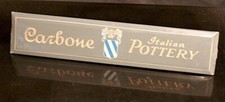 Vintage Carbone Italian Pottery store display sign plaque