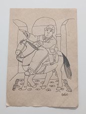 Fernando Botero Drawing on paper (Handmade) signed and stamped mixed media.