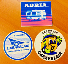 lot de 3 Autocollant Caravane ADRIA camping rétro CARAVANING vintage Caravelair