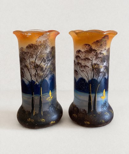 Paire vases art nouveau - art, en