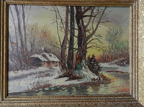 Tableau ancien signé - tableau,