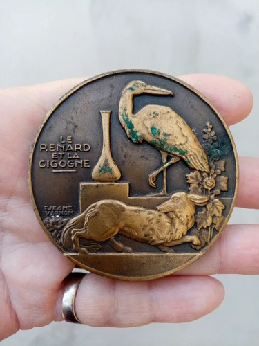 Médaille bronze fable - en, le
