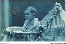 ANBP3-0203-CHILD - Happy New Year - Baby - Crib - Flowers