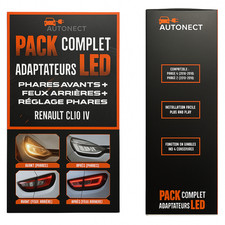 Kit adaptateurs Faisceaux LED compatibles avec Renault Clio 4 Phase 1 2012–2016