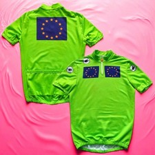 RARE VTG 90s Castelli European Cycling Union Green Jersey — Size M