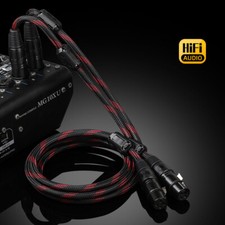 Pair OCC Copper Silver Plated HiFi XLR Plug Audio Balance Interconnection Cable