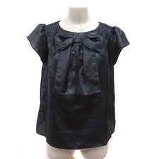 Maitresse MAITRESSE Navy Blouse Ribbon Short Sleeve Size 38 Used