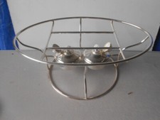 Antique silver metal dish heater no christofle