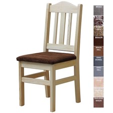 Chaise chaise rembourrée pin