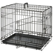 CAGE POUR CHIEN NOIR 2 PORTES