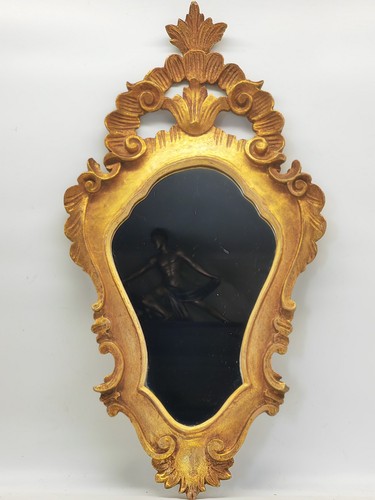 Ancien miroir bois sculpté - miroir,