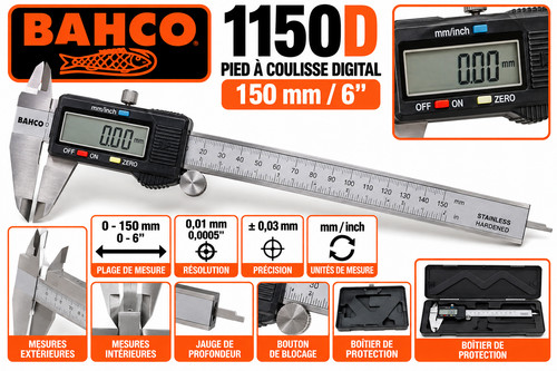 Bahco 1150d pied - à, coulisse