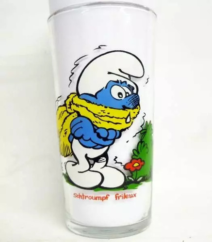 The smurfs mustard glass - the,