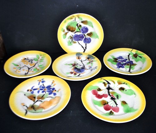Assiettes dessert barbotine - 6,