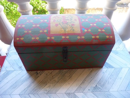 Coffre mariage polychrome - de,