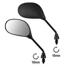 Paire de Rétroviseurs Scooter Rétroviseurs Miroirs Moto Noir Dx + SX 10 MM M10