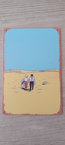Tintin plaque métal - tintin,